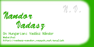 nandor vadasz business card