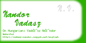 nandor vadasz business card